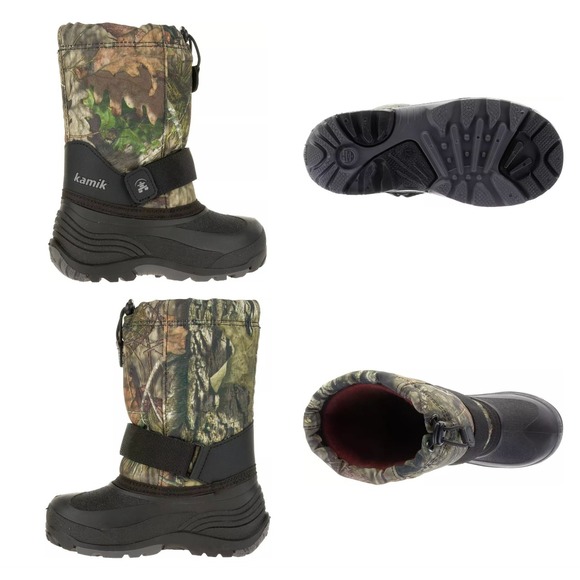 Kamik Kids Rocket Mossy Oak Insulated Winter Snow Boots Camo Size 10 - Picture 2 of 10